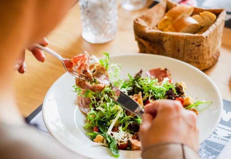 person eating food